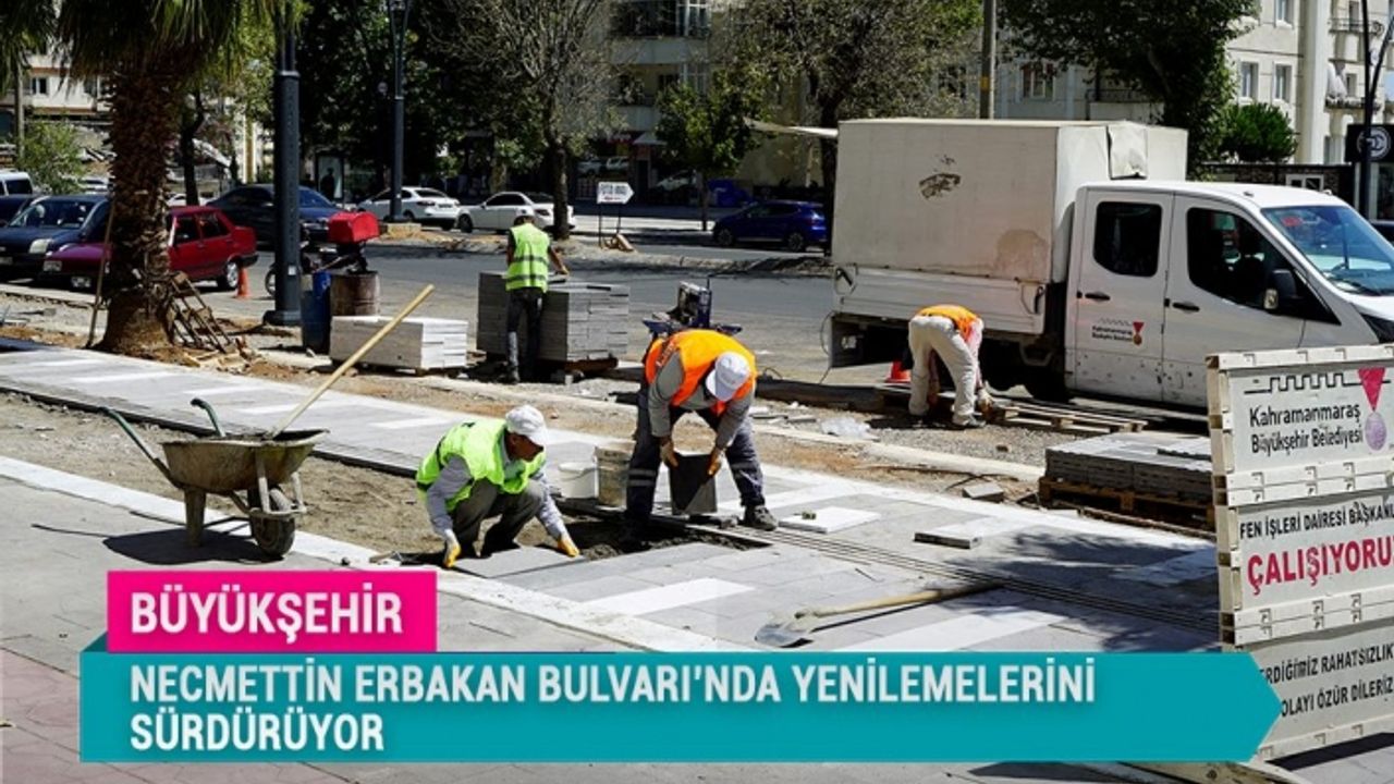 Büyükşehir, Necmettin Erbakan Bulvarı’nda Yenilemelerini Sürdürüyor