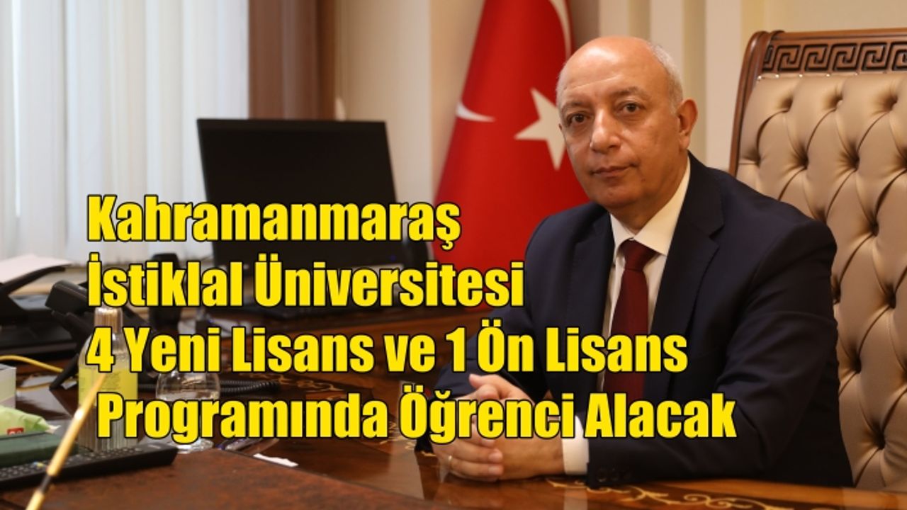 KİÜ 4 Yeni Lisans ve 1 Ön Lisans Programında Öğrenci Alacak
