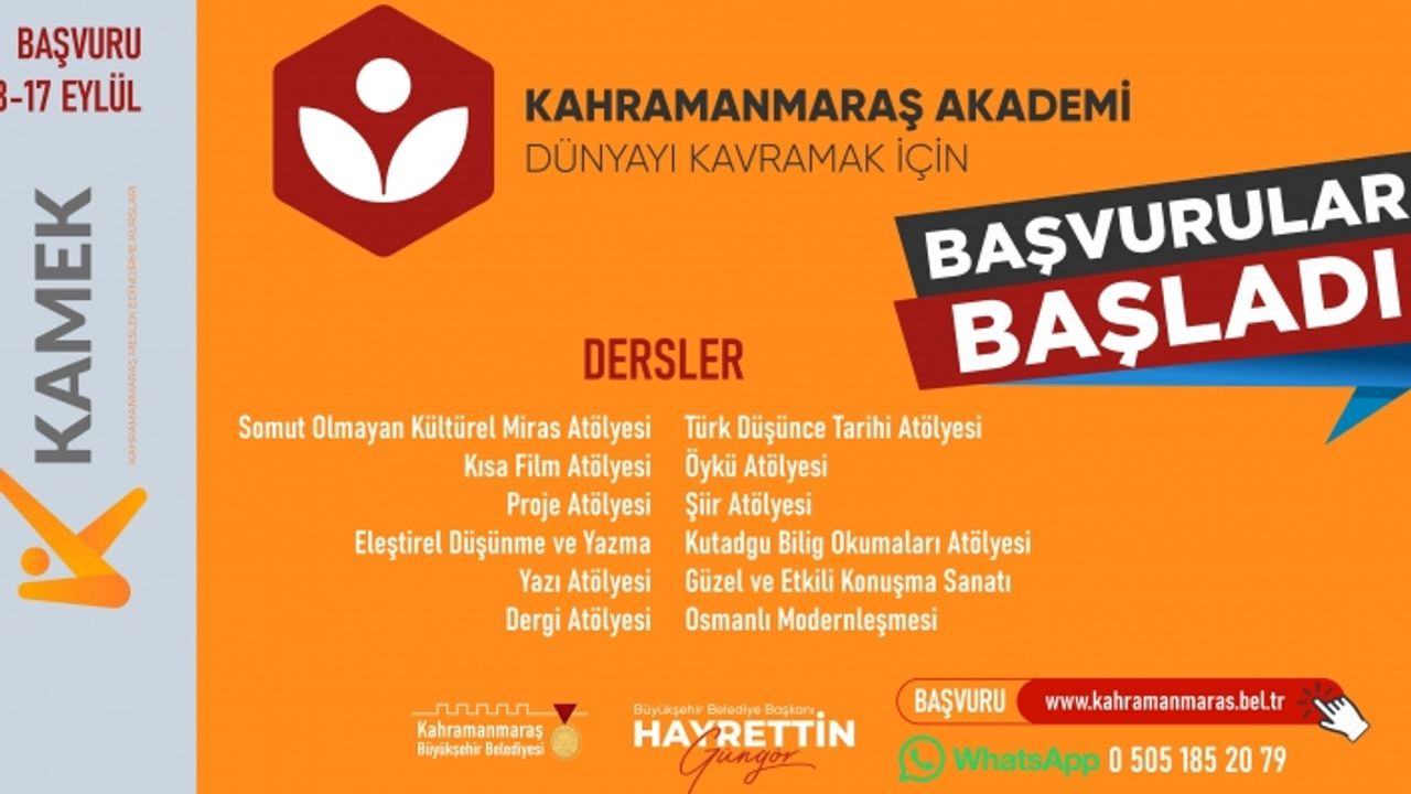 Kahramanmaraş Akademi, Güz Döneminde Kursiyerleriyle Buluşuyor!