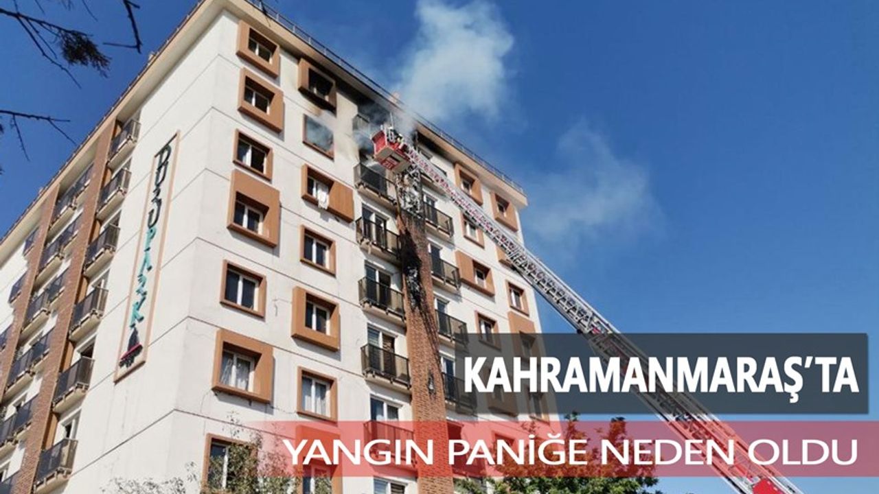 Kahramanmaraş'ta hafif hasarlı bir binada yangın çıktı.