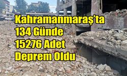 Kahramanmaraş’ta 134 Günde 15276 Adet Deprem Oldu