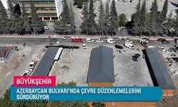 Büyükşehir, Azerbaycan Bulvarı’nda Çevre Düzenlemelerini Sürdürüyor
