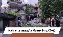 Kahramanmaraş'ta Metruk Bina Çöktü