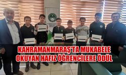 Kahramanmaraş'ta Mukabele Okuyan Hafız Öğrencilere Ödül