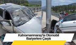 Kahramanmaraş’ta Otomobil Bariyerlere Çarptı