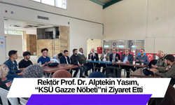 Rektör Prof. Dr. Alptekin Yasım, “KSÜ Gazze Nöbeti”ni Ziyaret Etti