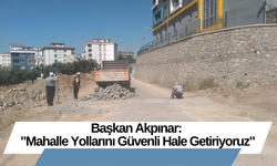 Başkan Akpınar: "Mahalle Yollarını Güvenli Hale Getiriyoruz"