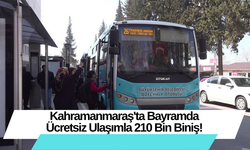 Kahramanmaraş'ta Bayramda Ücretsiz Ulaşımla 210 Bin Biniş!