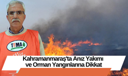 Kahramanmaraş'ta Anız Yakımı ve Orman Yangınlarına Dikkat