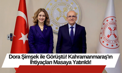 Dora Şimşek ile Görüştü! Kahramanmaraş'ın İhtiyaçları Masaya Yatırıldı!