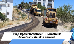 Büyükşehir Köseli’de 5 Kilometrelik Arteri Sathi Asfaltla Yeniledi