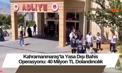 Kahramanmaraş’ta Yasa Dışı Bahis Operasyonu: 40 Milyon TL Dolandırıcılık