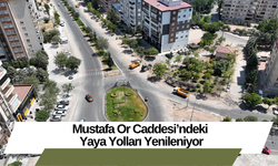 Mustafa Or Caddesi’ndeki Yaya Yolları Yenileniyor