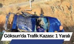 Göksun'da Trafik Kazası: 1 Yaralı