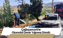 Çağlayancerit’te Otomobil Demir Yığınına Döndü