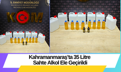 Kahramanmaraş’ta 35 Litre Sahte Alkol Ele Geçirildi