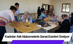 Kadınlar Atık Malzemelerle Sanat Eserleri Üretiyor