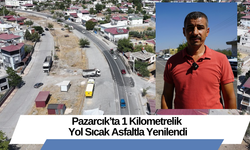 Pazarcık’ta 1 Kilometrelik Yol Sıcak Asfaltla Yenilendi