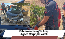 Kahramanmaraş’ta Araç  Ağaca Çarptı, İki Yaralı