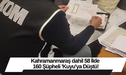 Kahramanmaraş dahil 58 İlde 160 Şüpheli 'Kuyu'ya Düştü!