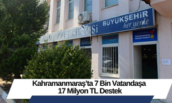 Kahramanmaraş’ta 7 Bin Vatandaşa 17 Milyon TL Destek