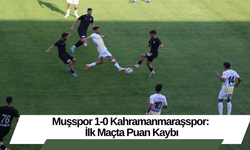 Muşspor 1-0 Kahramanmaraşspor: İlk Maçta Puan Kaybı