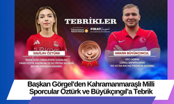 Sevilay Öztürk ve Hakan Büyükçıngıl'a Başkan Görgel'den Tebrik