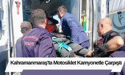 Kahramanmaraş'ta Motosiklet Kamyonetle Çarpıştı