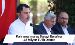 Kahramanmaraş Sanayi Esnafına 1,5 Milyon TL'lik Destek