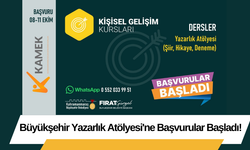 Büyükşehir Yazarlık Atölyesi'ne Başvurular Başladı!