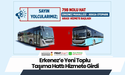 Erkenez’e Yeni Toplu Taşıma Hattı Hizmete Girdi