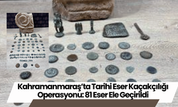 Kahramanmaraş’ta Tarihi Eser Kaçakçılığı Operasyonu: 81 Eser Ele Geçirildi