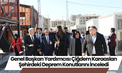 Genel Başkan Yardımcısı Çiğdem Karaaslan Şehirdeki Deprem Konutlarını İnceledi