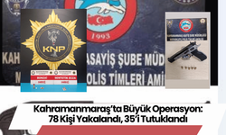 Kahramanmaraş’ta Büyük Operasyon: 78 Kişi Yakalandı, 35’i Tutuklandı