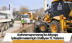 Kahramanmaraş'ta Altyapı İyileştirmeleri İçin 3 Milyon TL Yatırım