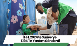 İHH, 2024'te Suriye’ye 1.194 Tır Yardım Gönderdi