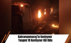 Kahramanmaraş'ta Konteyner Yangını! 10 Konteyner Kül Oldu