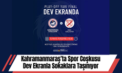 Kahramanmaraş’ta Spor Coşkusu Dev Ekranla Sokaklara Taşınıyor