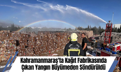 Kahramanmaraş'ta Kağıt Fabrikasında Çıkan Yangın Büyümeden Söndürüldü