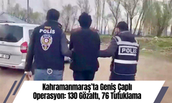 Kahramanmaraş’ta Geniş Çaplı Operasyon: 130 Gözaltı, 76 Tutuklama