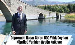 Depremde Hasar Gören 500 Yıllık Ceyhan Köprüsü Yeniden Ayağa Kalkıyor