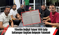 Yönetim Değişti Yalanı! 1919 Eyüp Sultanspor Başkanı Belgeyle Yalanladı