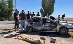 Kahramanmaraş’ta Köprüden Uçan Otomobil Alev Aldı