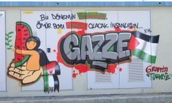 Kahramanmaraş’ta Filistin İçin Fırçasını Konuşturdu: Trafoda Duygusal Grafiti