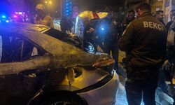 Kahramanmaraş’ta Polisten Kaçan Otomobil Alev Aldı