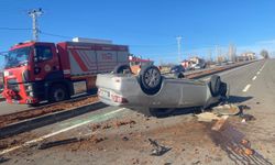 Nurhak'ta Takla Atan Araçta Can Pazarı! 2 Kişi Yaralandı.