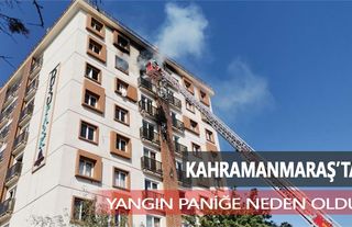 Kahramanmaraş'ta hafif hasarlı bir binada yangın çıktı.