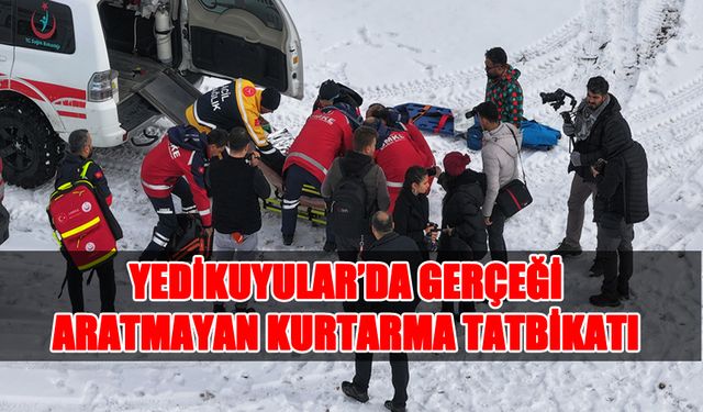 Yedikuyular’da Gerçeği Aratmayan Kurtarma Tatbikatı