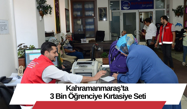 Kahramanmaraş’ta 3 Bin Öğrenciye Kırtasiye Seti