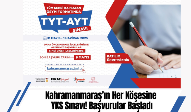 Kahramanmaraş’ın Her Köşesine YKS Sınavı! Başvurular Başladı
